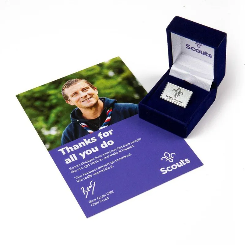 With Thanks Sterling Silver Badge in Box-1