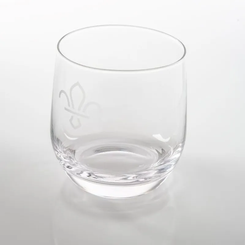 Fleur de Lis Pair of Tumbler Glasses-1