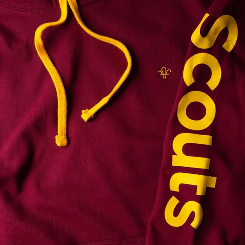 FDL Bright Contrast Hoodie Dark Red-2