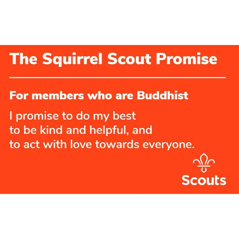 Squirrel Promise Card Buddhist
