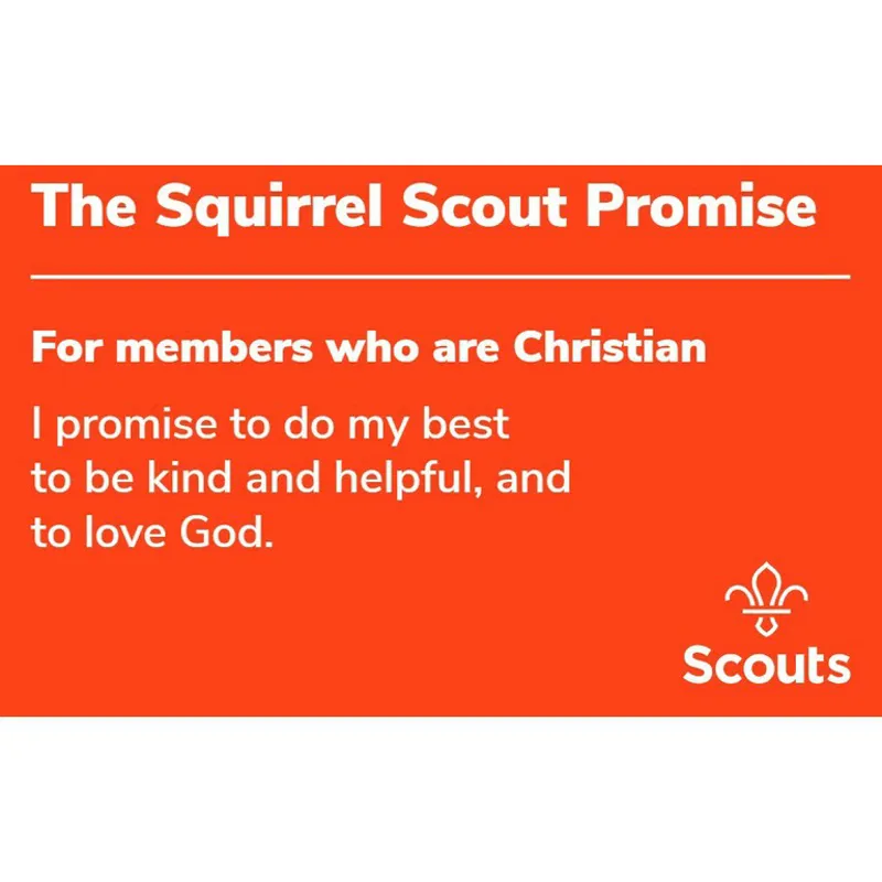 Squirrel Promise Card Christian