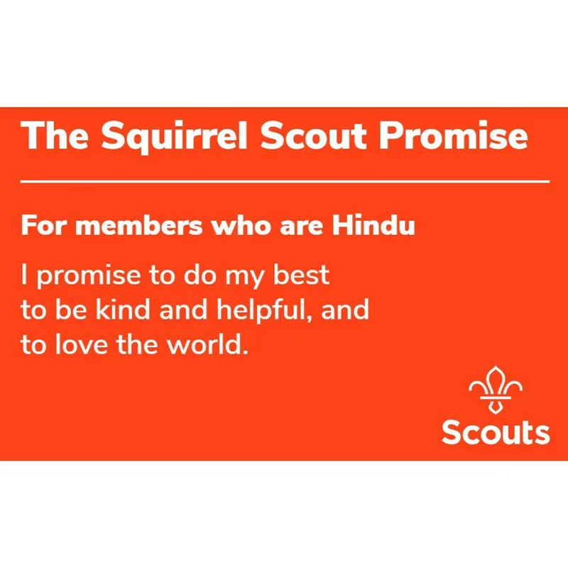 Squirrel Promise Card Hindu