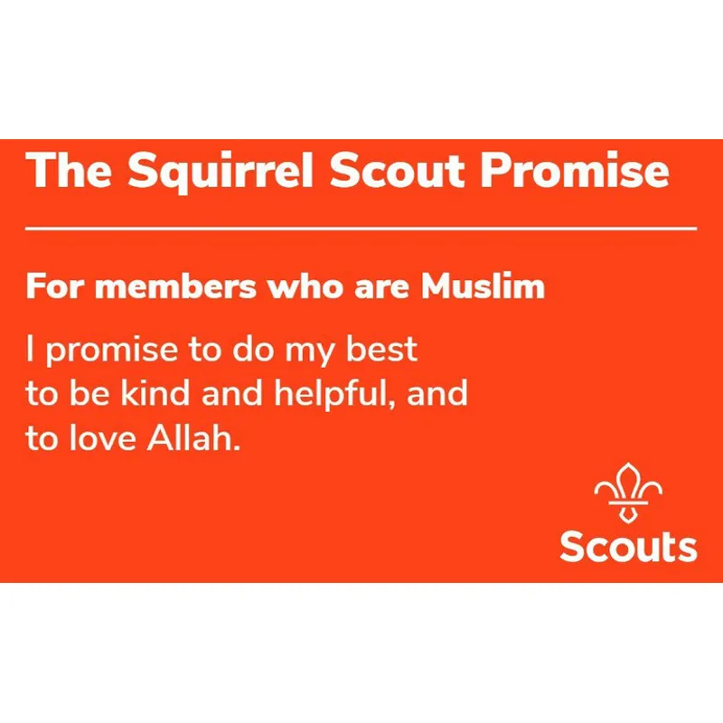 Squirrel Promise Card Muslim