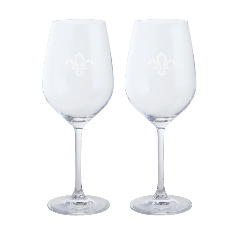 Fleur de Lis Pair of Wine Glasses 49cl
