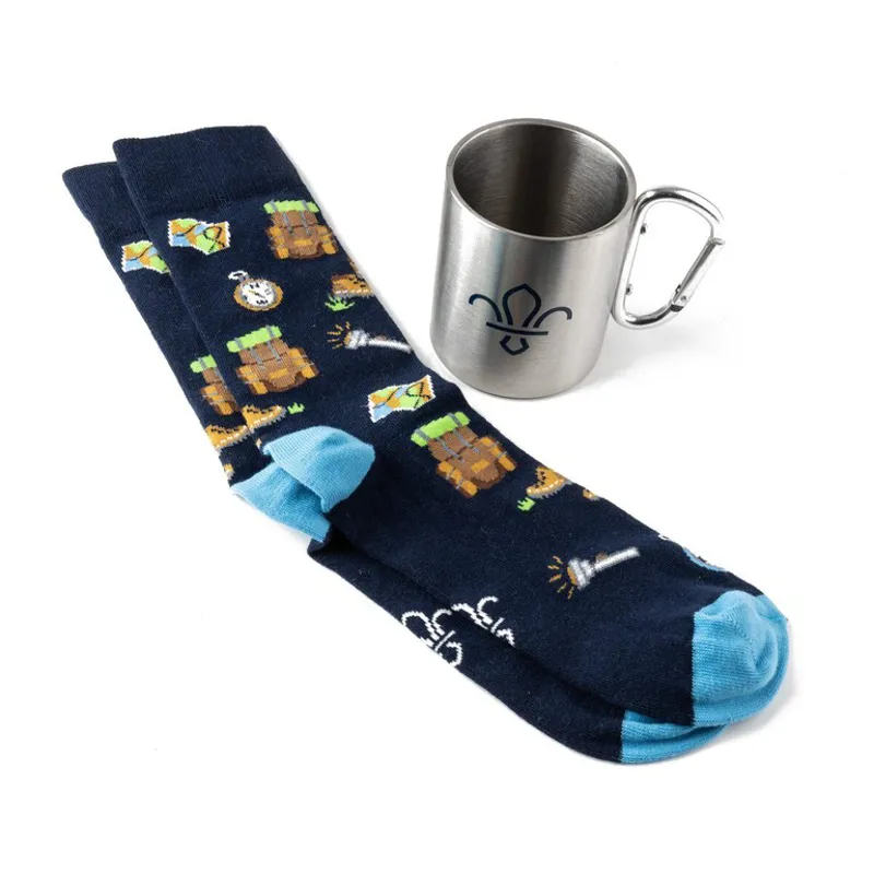 Socks in a mug Gift Set - Adventure Print