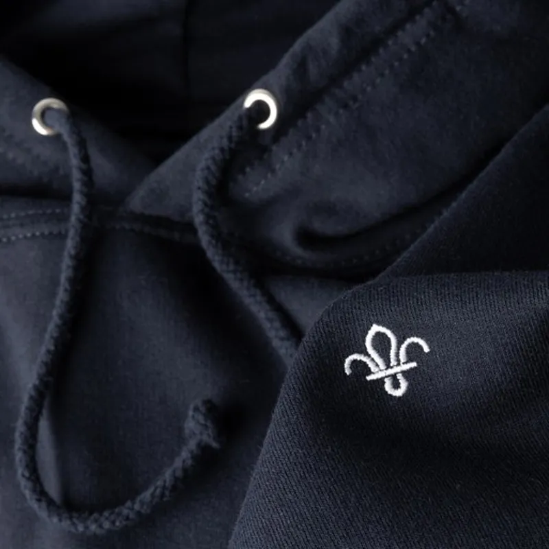 Scouts Fleur de Lis Contrast Pullover Hoodie Navy-1