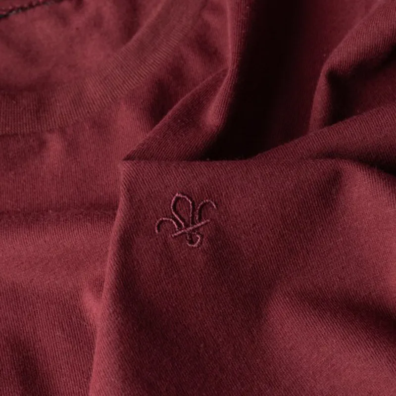 Fleur de Lis Tonal T-Shirt Burgandy-1