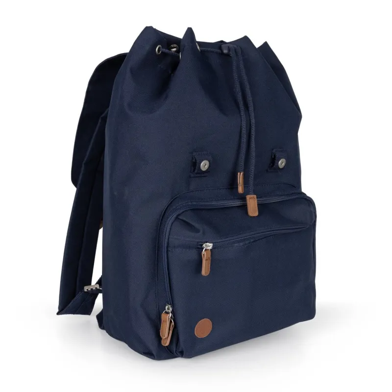 Fleur de Lis Vintage Backpack Navy-1