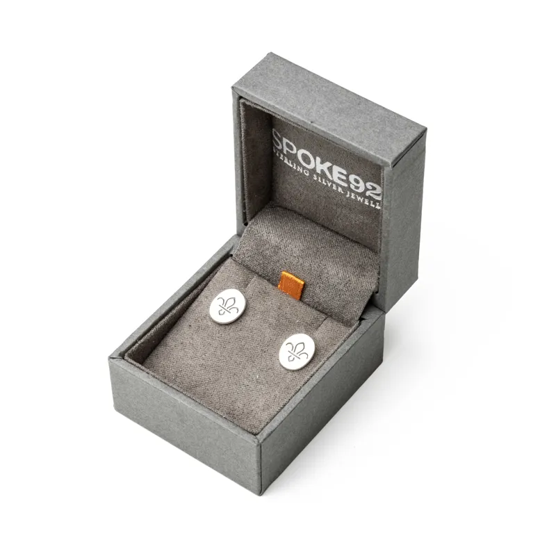 Scouts Fleur de Lis Sterling Silver Earrings-2