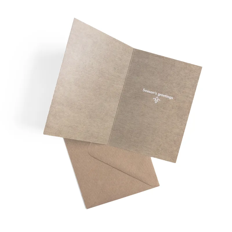 Fleur de Lis Christmas card with Badge-1