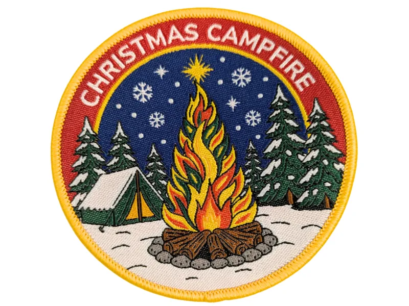 Christmas Campfire Blanket Badge