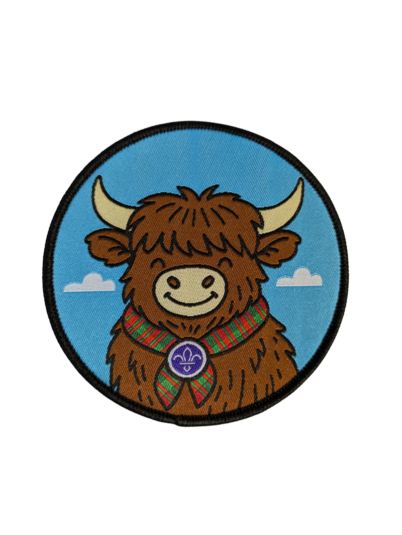 Highland Cow Blanket Badge