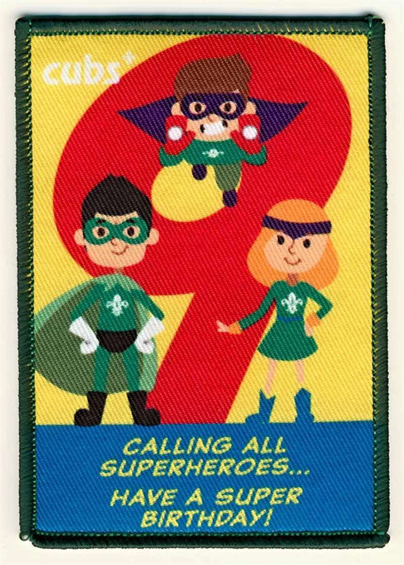 Cub Birthday Badge 9th - Heros