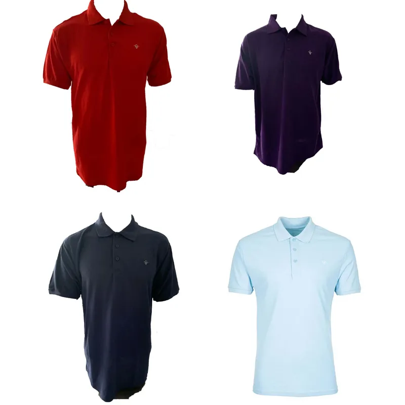 FDL Fleur de Lis Polo Shirt in Purple - Navy - Red - Blue