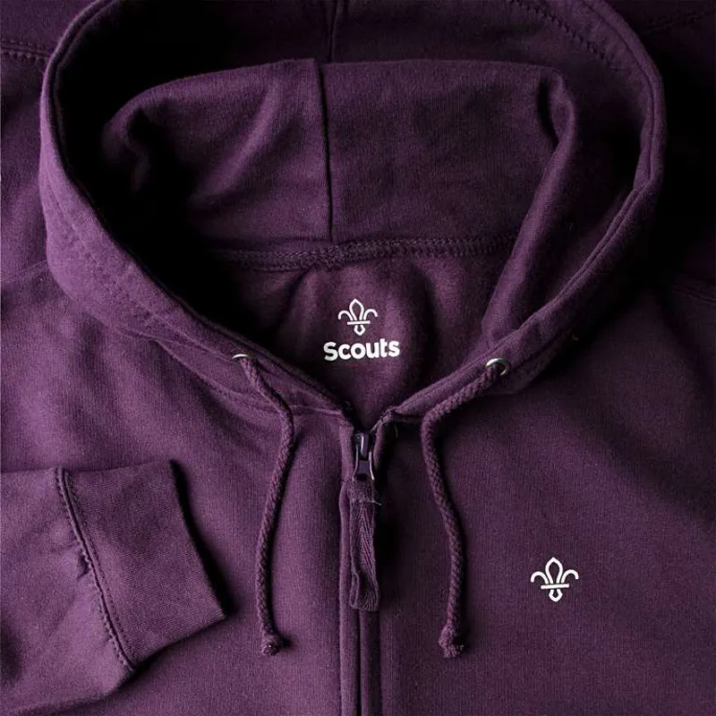 Fleur de Lis Scouts Printed Zip Through Hoodie-5