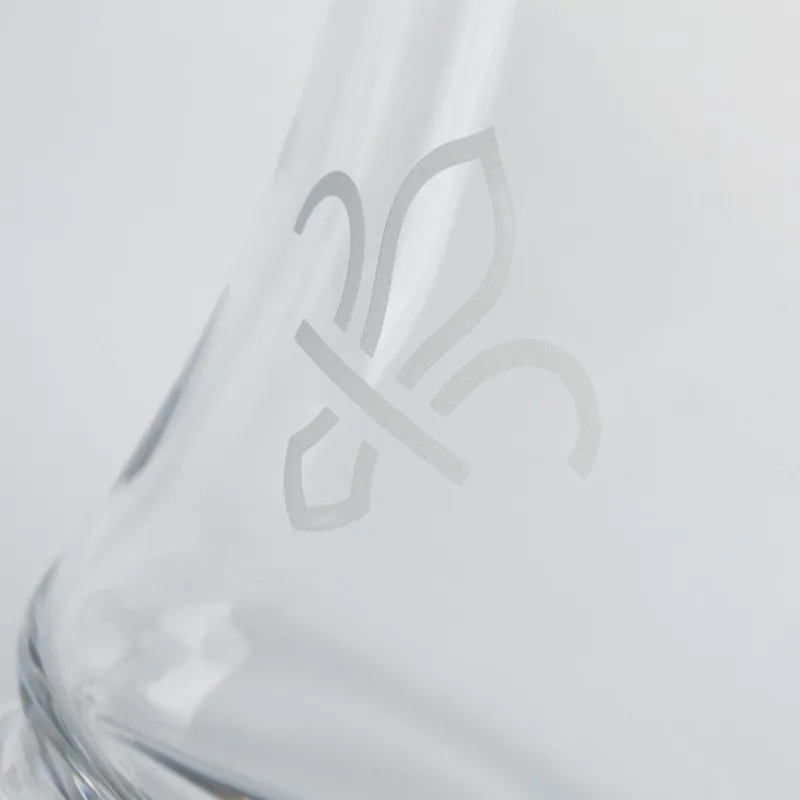 Fleur de Lis Scouts Handmade Crystal Wibble Wide Vase