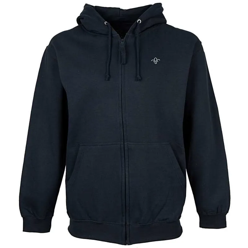 Fleur de Lis Scouts Reflective Print Zipped Hoodie
