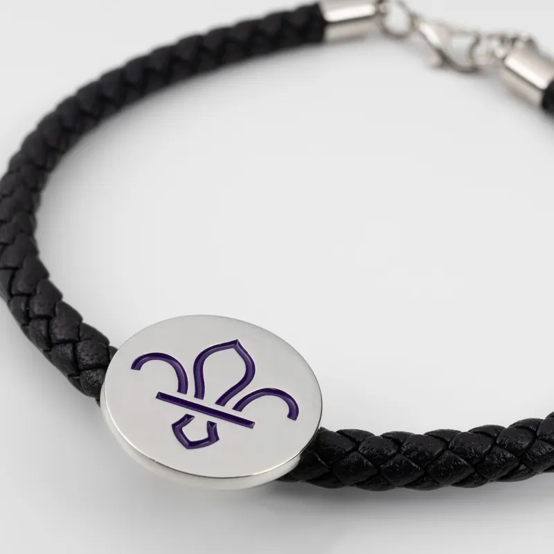 Scouts Fleur de Lis PU Woven Bracelet-2