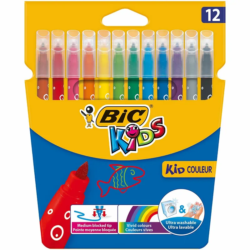 12 Coloured felt tip pens