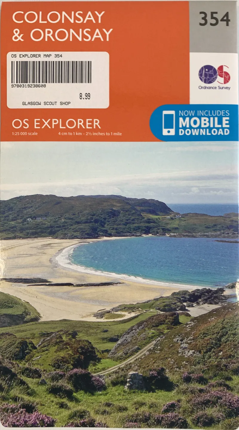 Map of Colonsay and Oronsay - 354