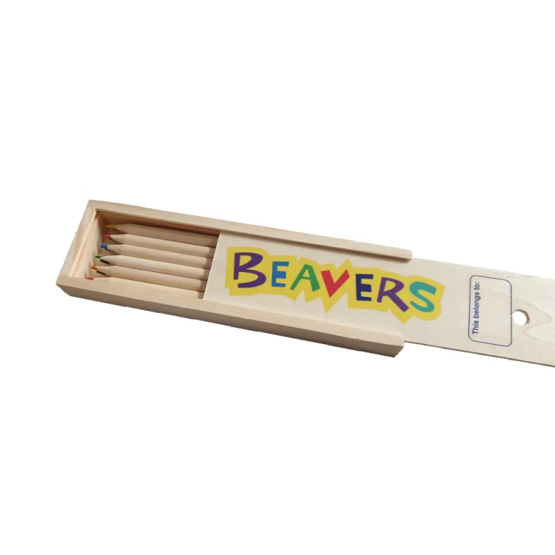 Beaver Wooden Pencil Box