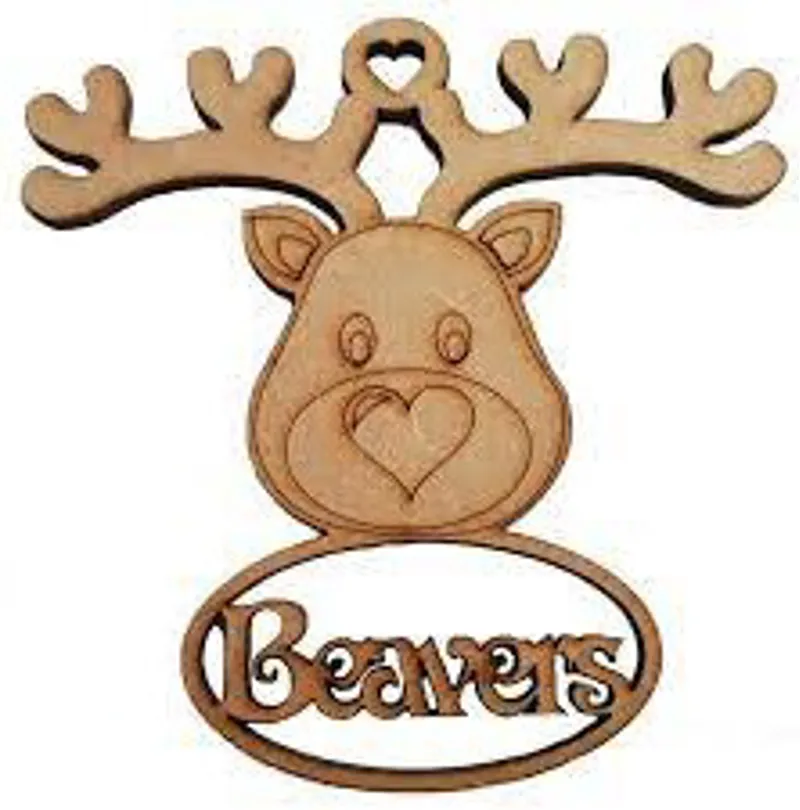 Beaver Reindeer Tree Decoration