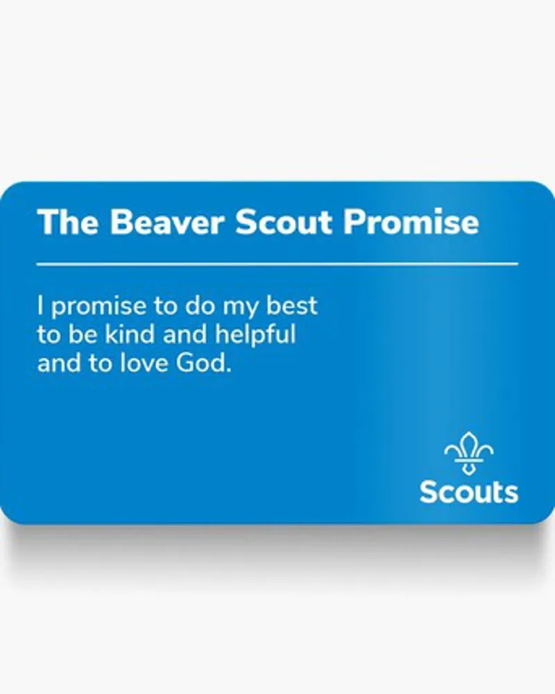 Beaver Scouts Promise Card - Generic