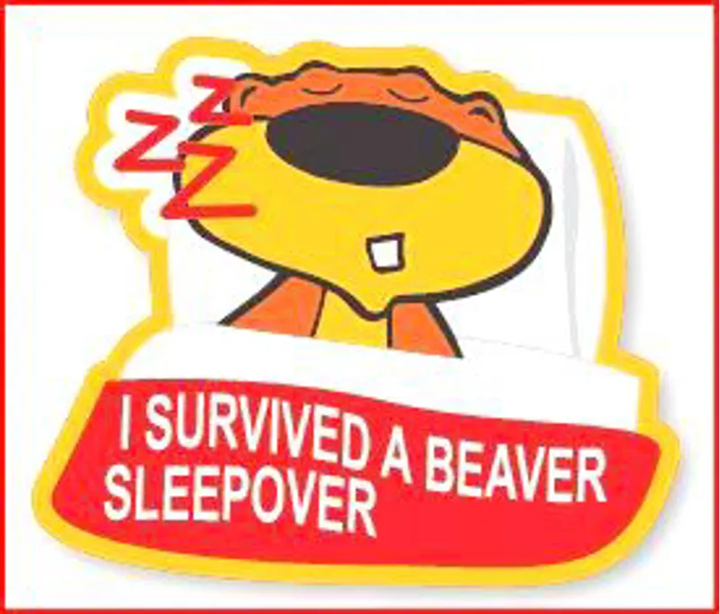 Badge - I Survived A Beaver Sleepover