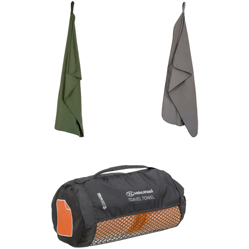 Outdoor Handtuch Saugstark Highlander Mikrofaser Handtuch - Super Saugfähig & Schnell Trocknend Schnell Trocknendes Reisehandtuch