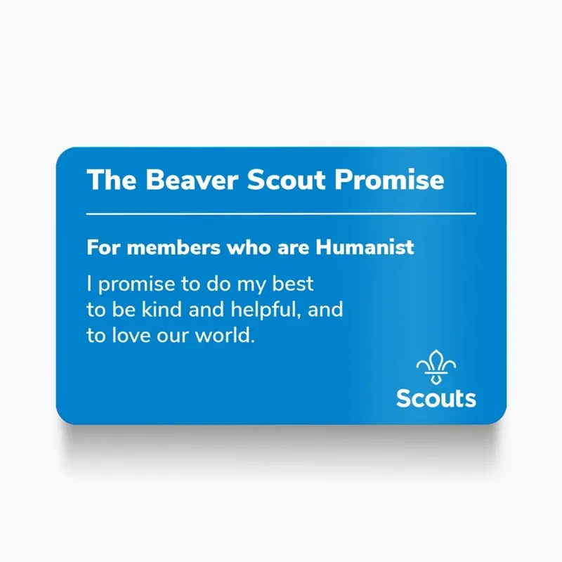 Beaver Scouts Promise Card - Humanist-1