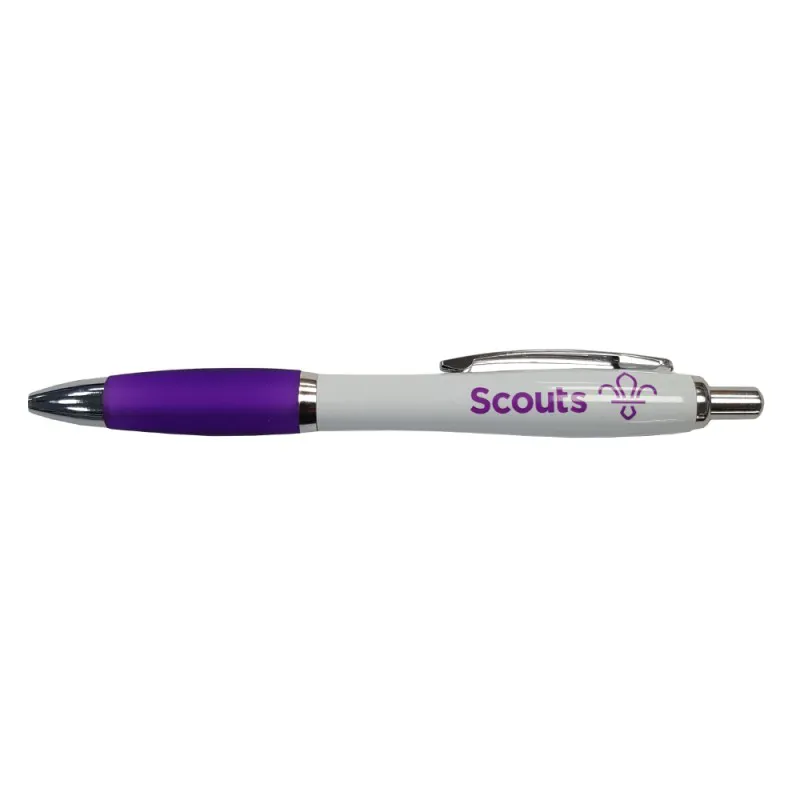 Scouts Ball Pen Purple/White