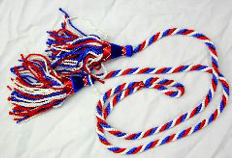 Flag Cord and Tassels Red/White/Blue