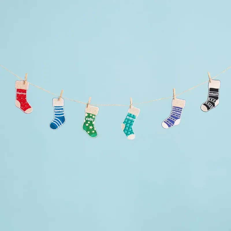 Beavers Christmas Stocking Blanket Badge-1